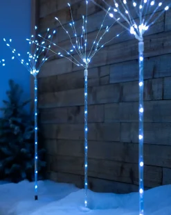 WeRChristmas Set Of 4 Firework Pathway Stake Lights, 96 Cm