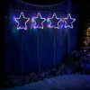 WeRChristmas Set Of 4 Flashing Star Rope Light Silhouette, 120 Cm