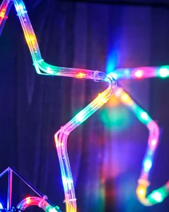 WeRChristmas Set Of 4 Flashing Star Rope Light Silhouette, 120 Cm