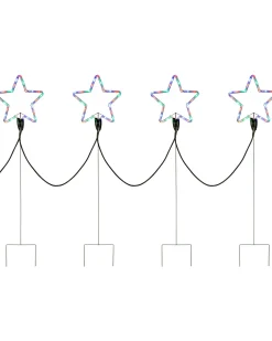 WeRChristmas Set Of 4 Flashing Star Rope Light Silhouette, 120 Cm
