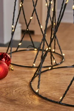 WeRChristmas Set Of 2 Geometric Christmas Tree Cones, 60 Cm