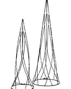 WeRChristmas Set Of 2 Geometric Christmas Tree Cones, 60 Cm