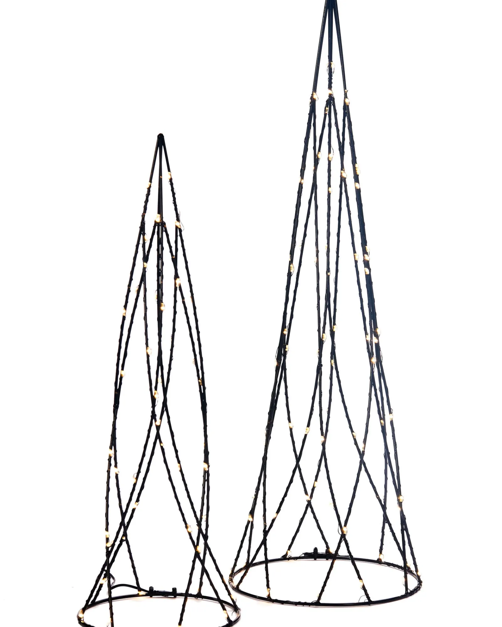 WeRChristmas Set Of 2 Geometric Christmas Tree Cones, 60 Cm