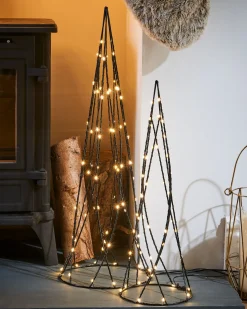 WeRChristmas Set Of 2 Geometric Christmas Tree Cones, 60 Cm