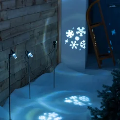 WeRChristmas Set Of 3 LED Snowflake Projector Lights, 72 Cm