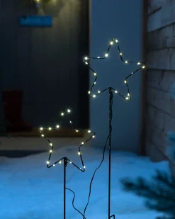 WeRChristmas Set Of 2 Pre-Lit Star Pathway Lights, 70 Cm