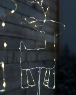 WeRChristmas Set Of 2 Reindeer Pathway Stake Lights, 1 M
