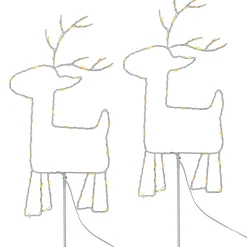 WeRChristmas Set Of 2 Reindeer Pathway Stake Lights, 1 M
