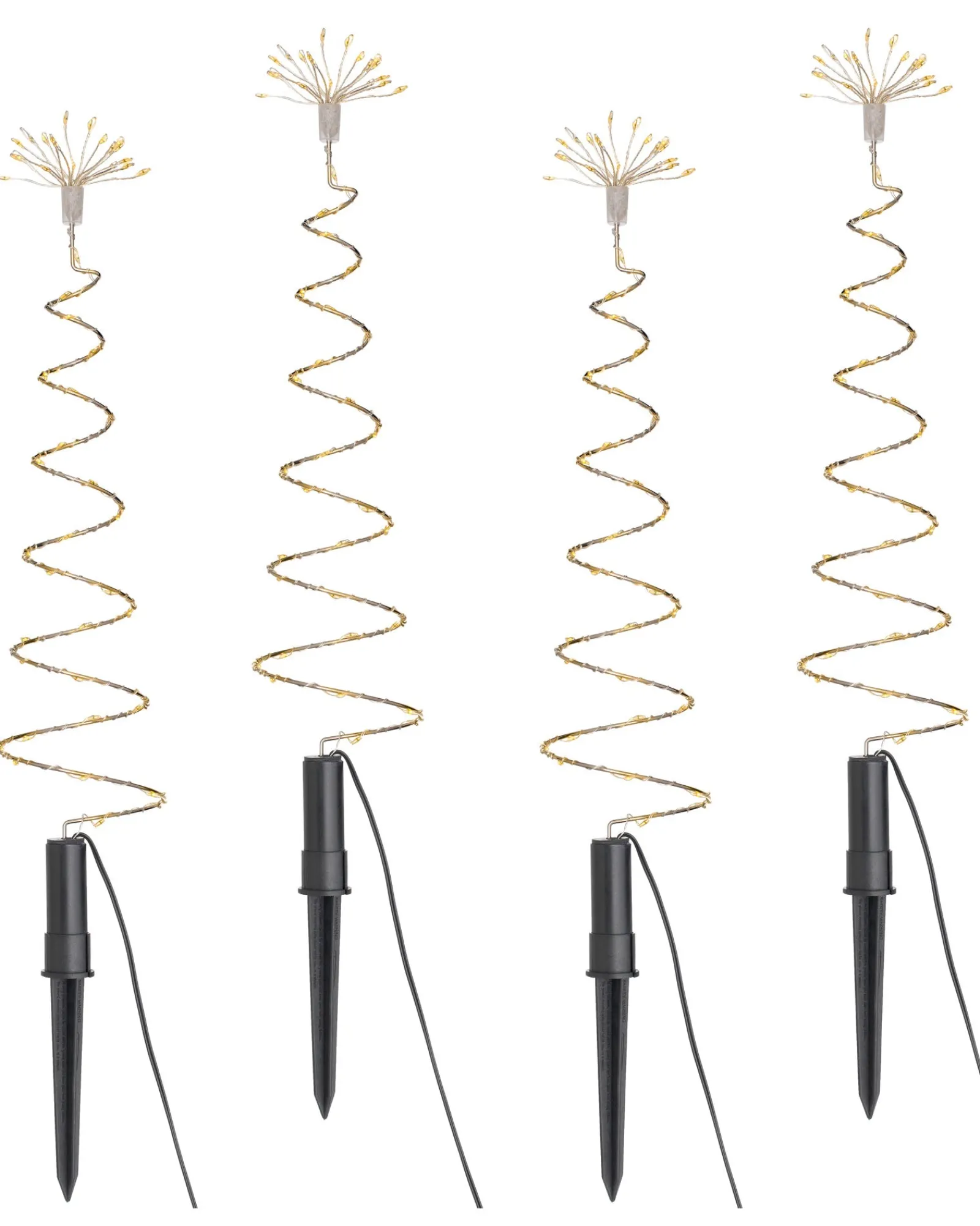 WeRChristmas Set Of 4 Spiral Firework Pathway Stake Lights, 52 Cm