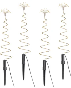 WeRChristmas Set Of 4 Spiral Firework Pathway Stake Lights, 52 Cm