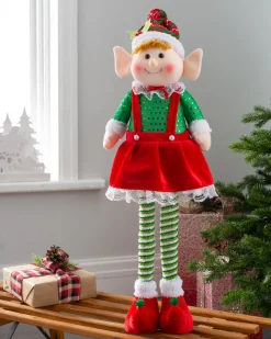 WeRChristmas Set Of 2 Standing Elf Figurines, 60 Cm