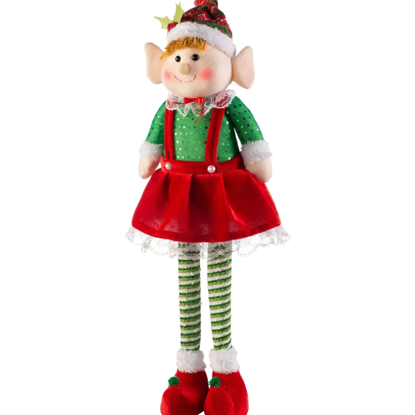 WeRChristmas Set Of 2 Standing Elf Figurines, 60 Cm