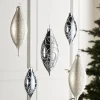 WeRChristmas Silver Glass Baubles, 5 Pack, 15 Cm