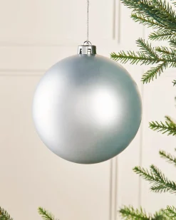 WeRChristmas Silver Large Matt Shatterproof Bauble, 15 Cm