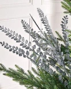 WeRChristmas Silver Leaf Christmas Tree Spray, 84 Cm