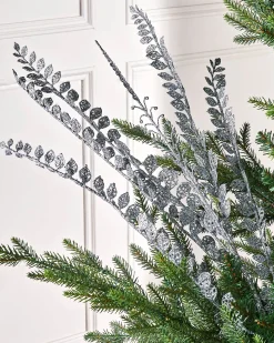 WeRChristmas Silver Leaf Christmas Tree Spray, 84 Cm