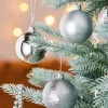 WeRChristmas Silver Shatterproof Baubles, 42 Pack, 6 Cm