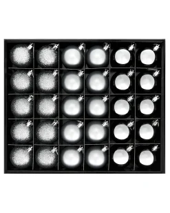 WeRChristmas Silver Shatterproof Bauble, 50 Pack