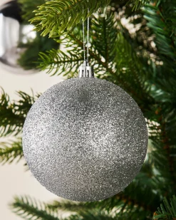 WeRChristmas Silver Shatterproof Baubles, 9 Pack, 10 Cm
