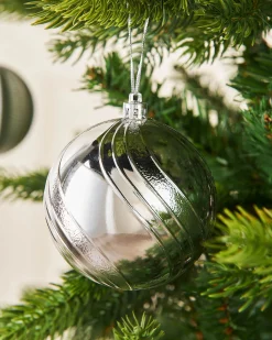 WeRChristmas Silver Shatterproof Baubles, 16 Pack, 8 Cm
