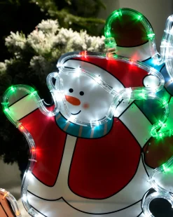 WeRChristmas Skating Snowmen Rope Light Silhouette, 52 Cm