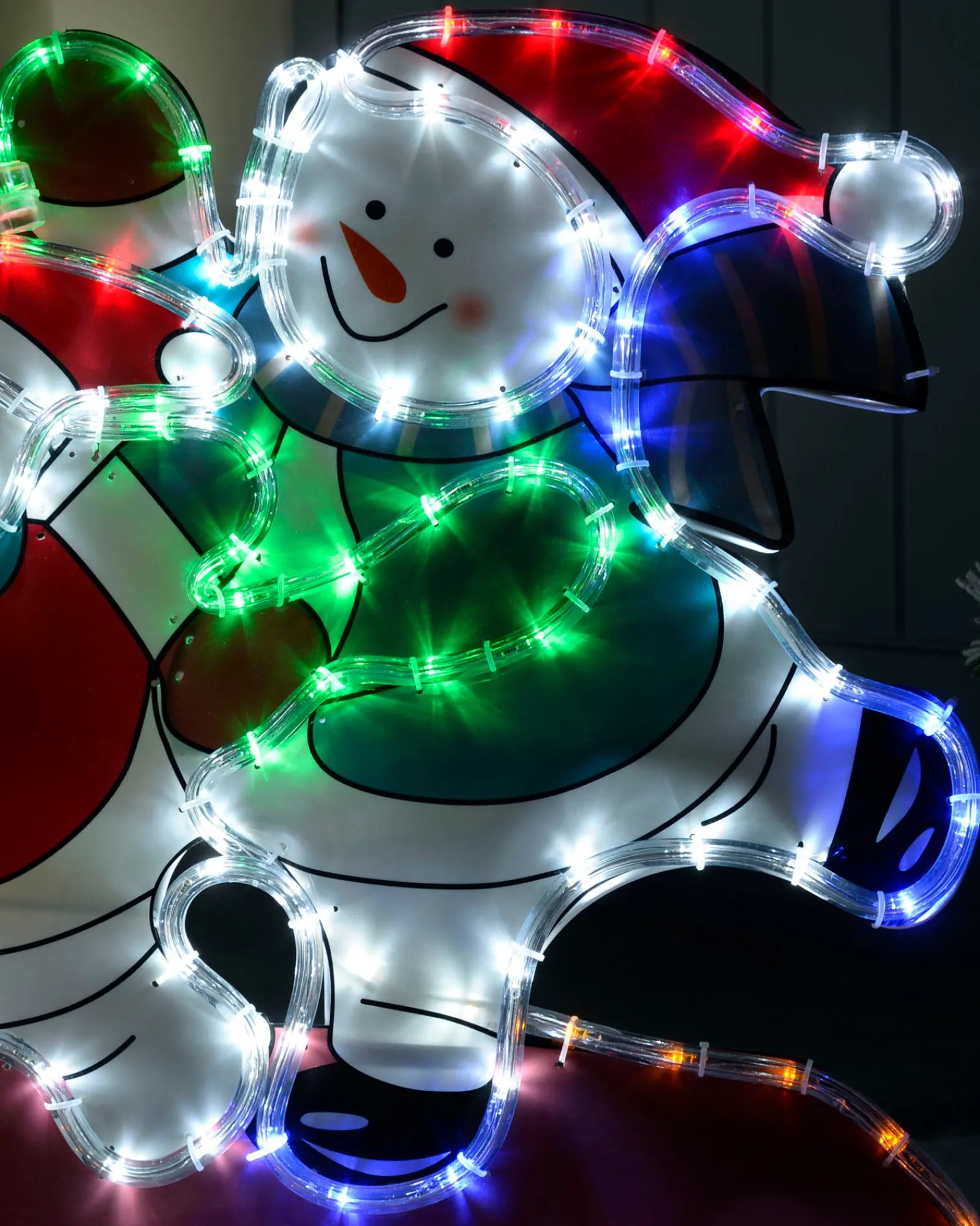 WeRChristmas Skating Snowmen Rope Light Silhouette, 52 Cm