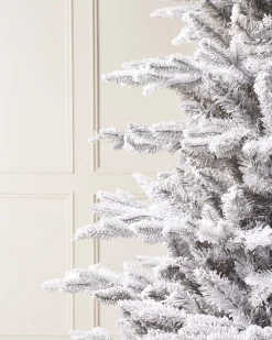 WeRChristmas Snow Flocked Grey Fir Christmas Tree, 6 Ft