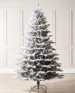 WeRChristmas Snow Flocked Grey Fir Christmas Tree, 7 Ft