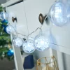 WeRChristmas Snowflake Bauble LED Light String, White, 1.8 M