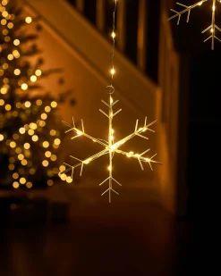 WeRChristmas Snowflake Curtain Light String, 1.2 M