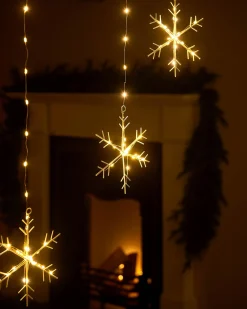 WeRChristmas Snowflake Curtain Light String, 1.2 M