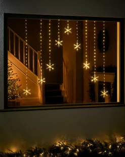 WeRChristmas Snowflake Curtain Light String, 1.2 M