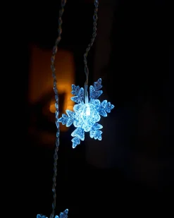 WeRChristmas Snowflake Curtain Net Light, White, 1.2 M