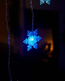 WeRChristmas Snowflake Curtain Net Light, Blue/White, 1.2 M