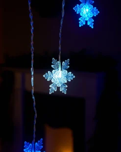 WeRChristmas Snowflake Curtain Net Light, Blue/White, 1.2 M