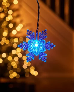 WeRChristmas Snowflake Curtain Net Light, Blue/White, 1.2 M