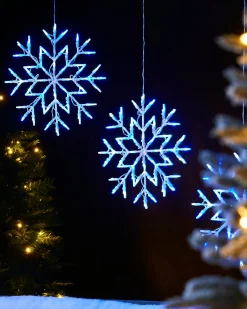 WeRChristmas Snowflake Silhouette, Blue, 36 Cm