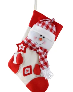 WeRChristmas Snowman Stocking, Tartan, 48 Cm