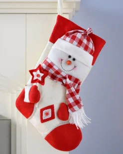 WeRChristmas Snowman Stocking, Tartan, 48 Cm