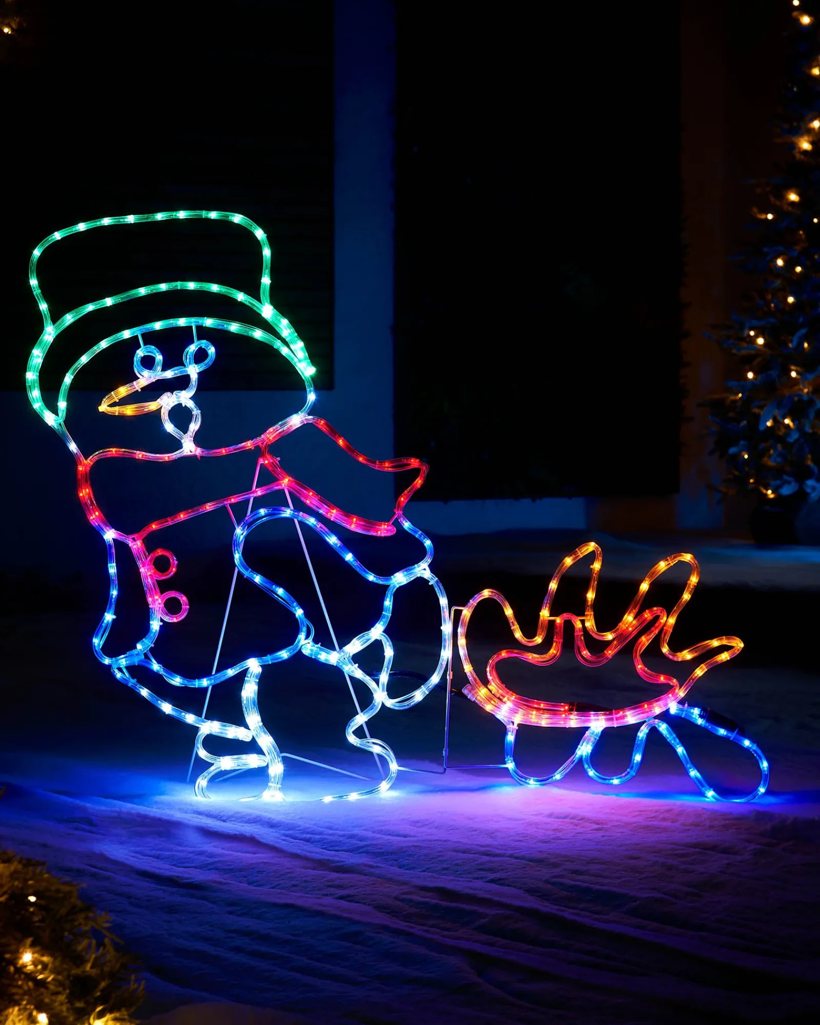 WeRChristmas Snowman With Fire Rope Light