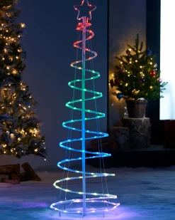 WeRChristmas Spiral Rope Light Christmas Tree Silhouette, 5 Ft