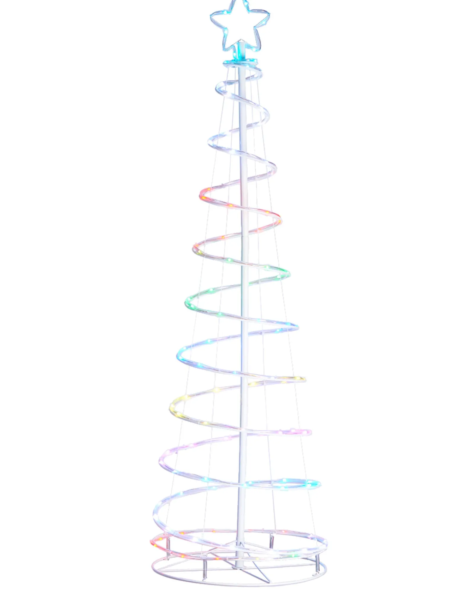 WeRChristmas Spiral Rope Light Christmas Tree Silhouette, 5 Ft