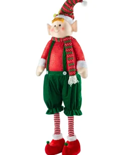 WeRChristmas Standing Elf Figurine With Extendable Legs, 60-109 Cm