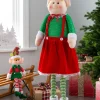 WeRChristmas Standing Elf Figurine With Extendable Legs, 60-109 Cm