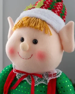 WeRChristmas Standing Elf Figurine With Extendable Legs, 60-109 Cm