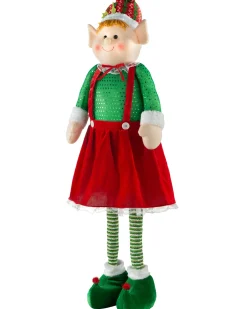 WeRChristmas Standing Elf Figurine With Extendable Legs, 60-109 Cm
