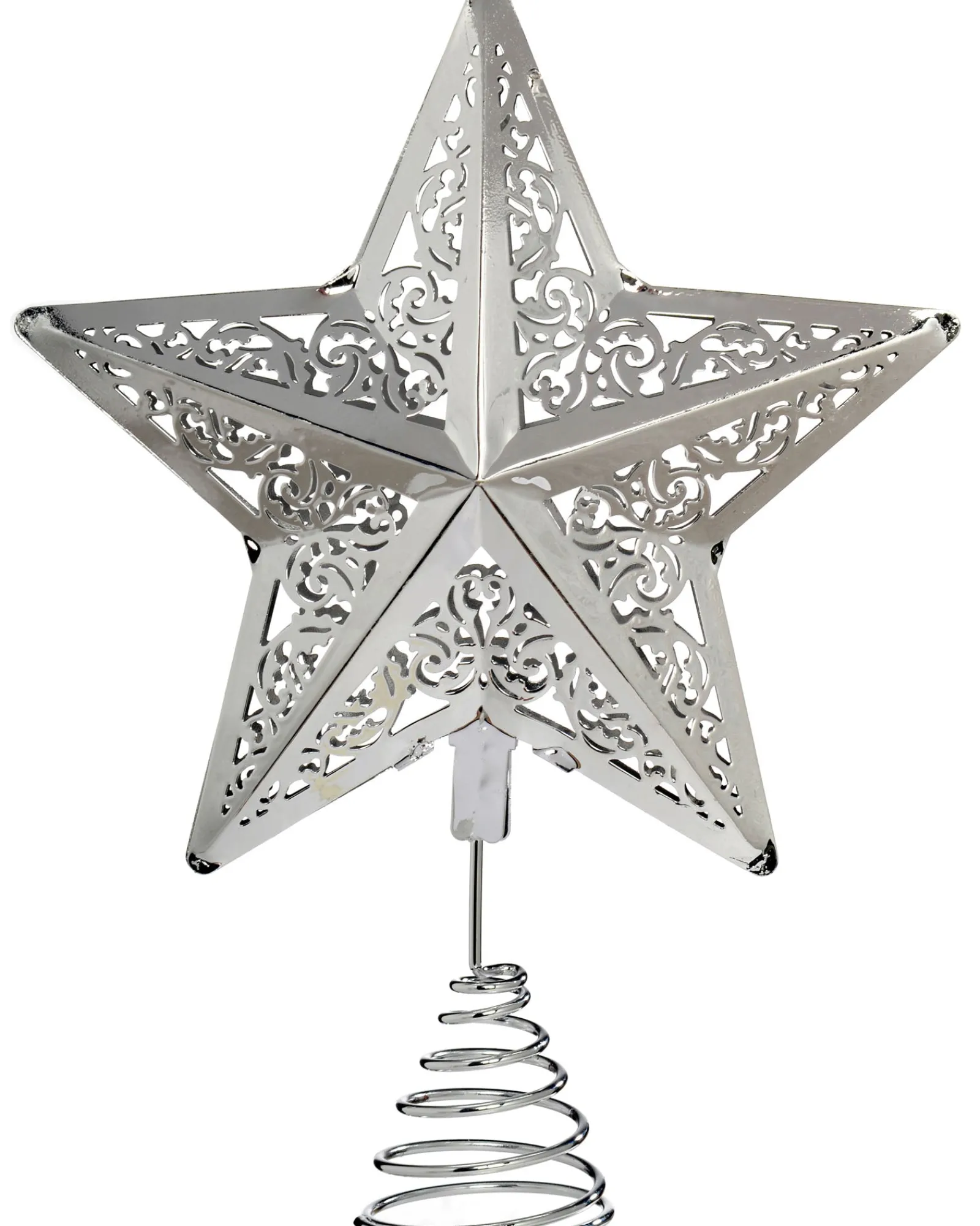 WeRChristmas Star Christmas Tree Topper, Silver, 30 Cm