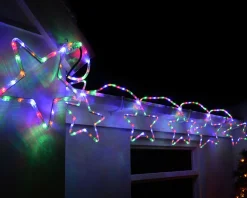 WeRChristmas 7-Star Motif Rope Light Silhouette, Multi-Colour, 300 Cm