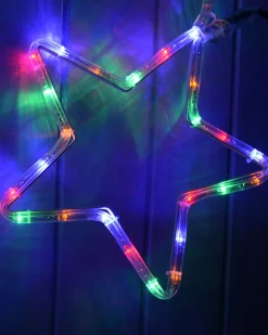 WeRChristmas 7-Star Motif Rope Light Silhouette, Multi-Colour, 300 Cm