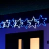 WeRChristmas 7-Star Motif Rope Light Silhouette, White/Blue, 119 Cm
